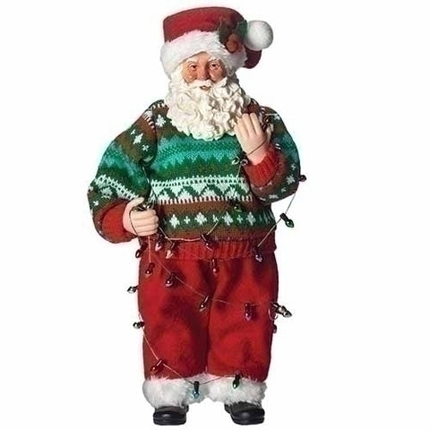 11"H Ugly Sweater Santa Figurine
