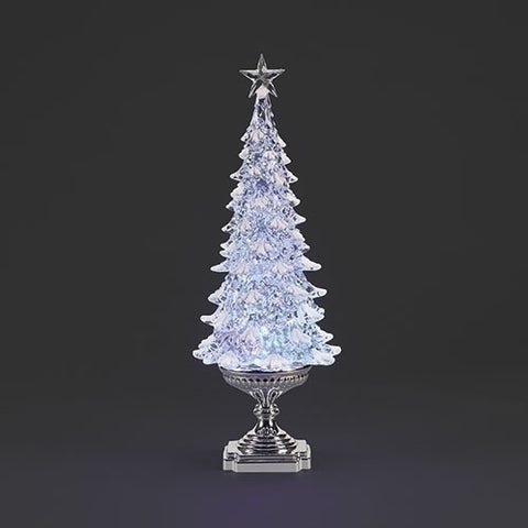 Lighted Tri-Color & White Swirl Light Tree, 20"