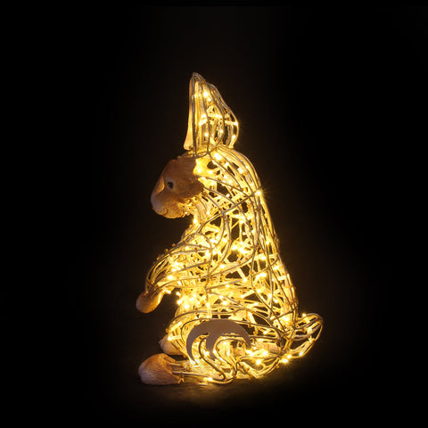 Large Bunny Mother Figure, LED Lit w/Fiberglass (Warm White), 30"