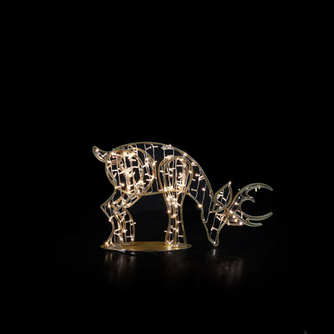 Large Bowing Deer Figure, LED Lit, 75"