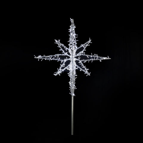 Large Northstar Tree Topper Decoration, LED Lit (Warm White / Cold White), 4ft / 6ft