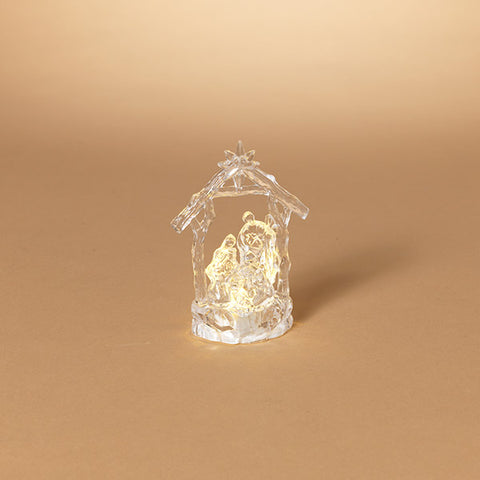 5.1"H Battery Operated Lighted Acrylic Nativity Figurine