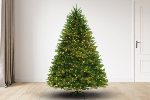 Montauk Fir Supreme Christmas Tree w/LED Lit, Warm White, 7.5'