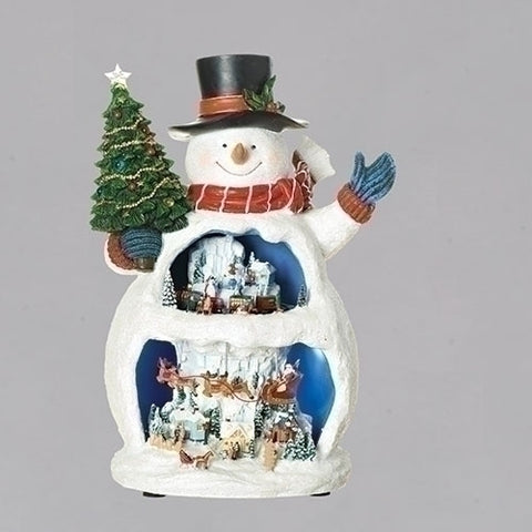 12" H Musical LED Snowman, Battery included