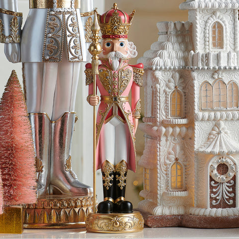 Lighted Pink Nutcracker, 20"