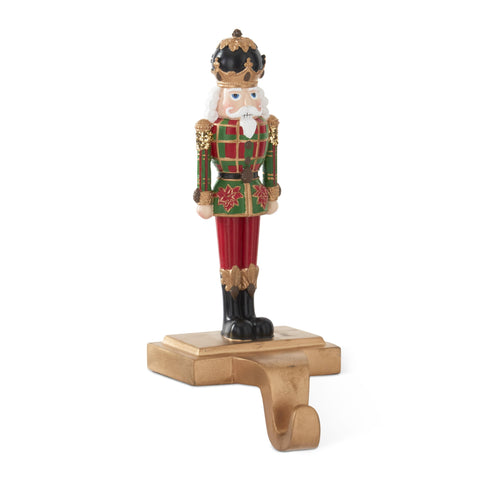 Nutcracker w/ Red & Green Plaid Coat Tabletop Figurine, 9.25"