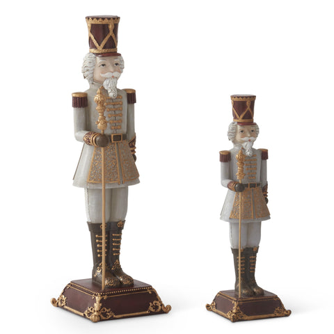 Nutcrackers w/ Staves, 12" - 16.5" (Set of 2)