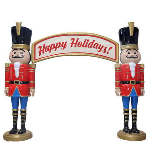 Large Fiberglass Nutcracker Archway Prop, 138"