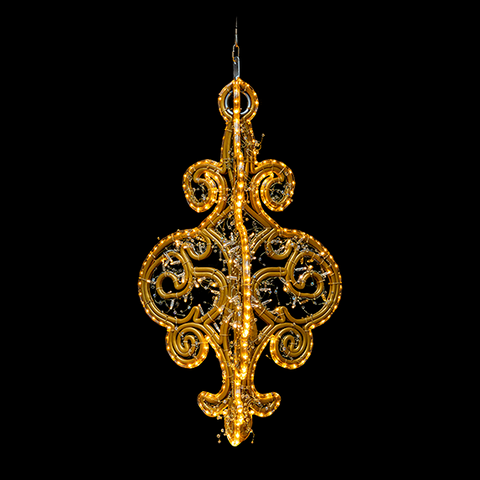 Large Crystal Chandelier, LED Lit (Warm White), 3'11"