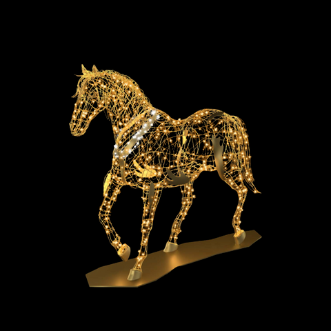 Giant Carriage Horse, LED warm white, 10'6" x 7'7" x 2'4"