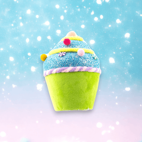 6in Green/Blue Cupcake Ornament