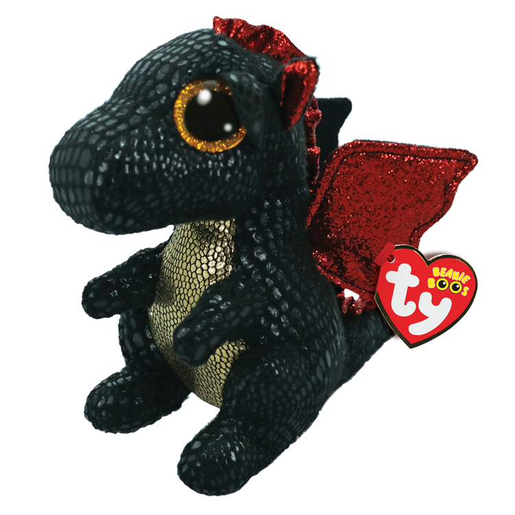 Ty Beanie Boos GRINDAL Black Dragon Small 6 Christmas In America