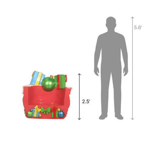 Large Fiberglass Santa Sack Figure, 38"