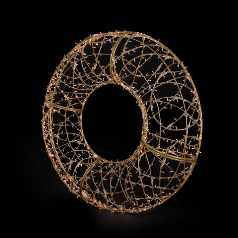 Giant Oro Wreath, LED Lit, 8ft