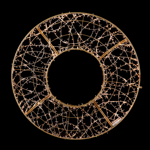 Giant Oro Wreath, LED Lit (Warm White), 8ft
