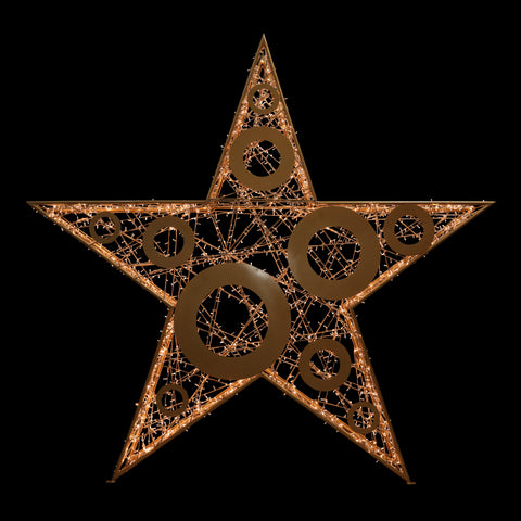 Giant Spotlight Star, LED Lit, 12ft
