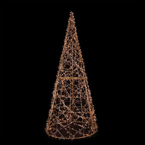 Giant Christmas Cone Struct Tree, LED Lit (Warm White), 12ft