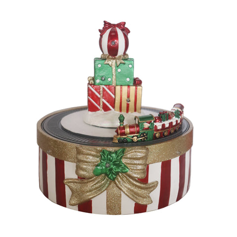 Large Nutcracker w/Music Box Figure, LED Lit, 58" (Red)