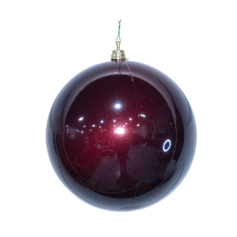 Shatterproof Burgundy Pearlized Ball Ornament, 6" (150MM)