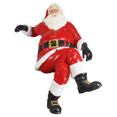 Large Fiberglass Santa on Bench Statue (Santa Only), 63"