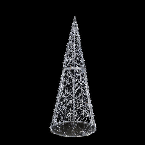 Giant Christmas Cone Struct Tree, LED Lit (Gunmetal/Cold White), 18ft