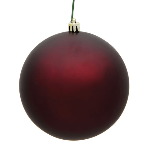 Shatterproof Burgundy Matte Ball Ornament, 3" (80MM)