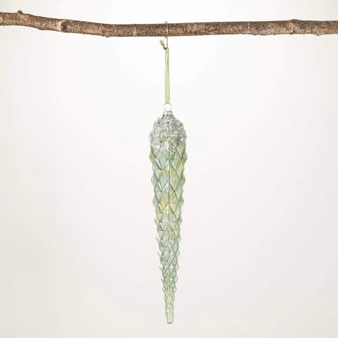 12.5"L Icy Sage Finial Ornament