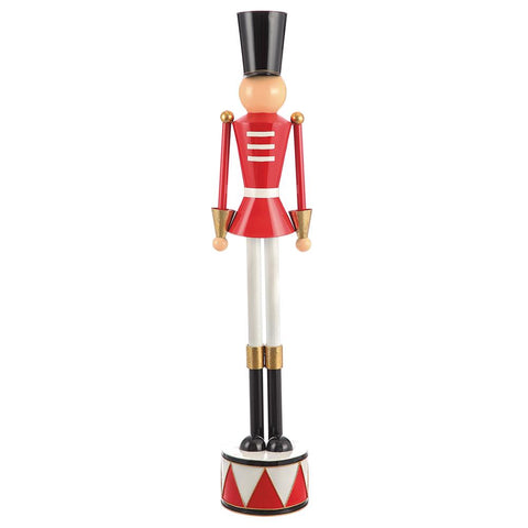 Metal Nutcracker Figurine, 42" (Red & White)