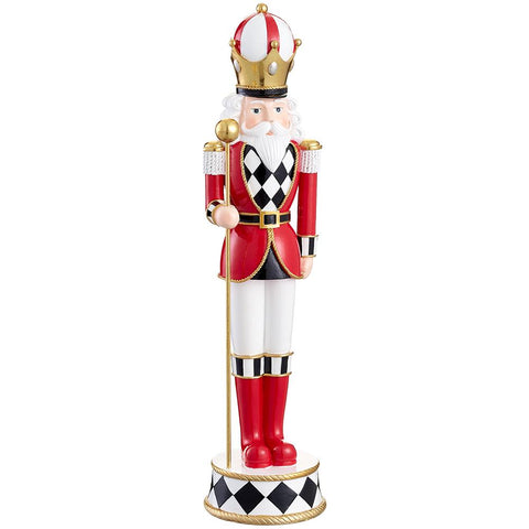 Resin Nutcracker Figurine, 19" (Red & White)