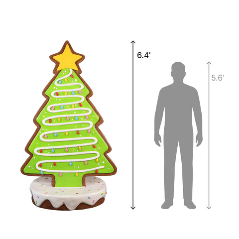 Large Christmas Tree Gingerbread Decoration, 77"