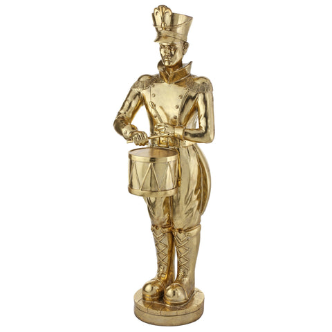 Large Resin Outdoor Royal Court Soldier w/Drum Figure, 48"