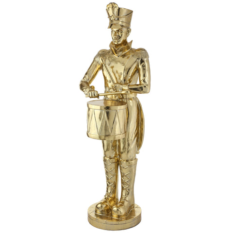 Large Resin Outdoor Royal Court Soldier w/Drum Figure, 68"