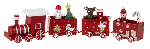 8.5"L Christmas Train Figurines