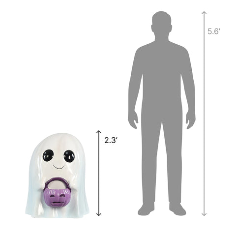 Large Ghost with Bucket Figure w/Fiberglass, 28"