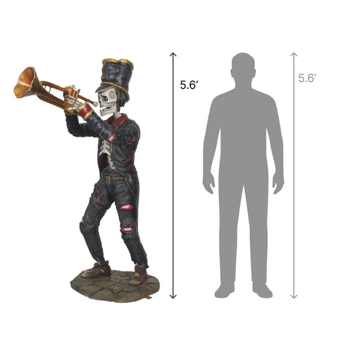 Life-size The Undead Trumpeter Figure w/Fiberglass, 67"