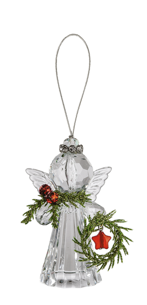 3"H Teeny Mistletoe Angel Ornament