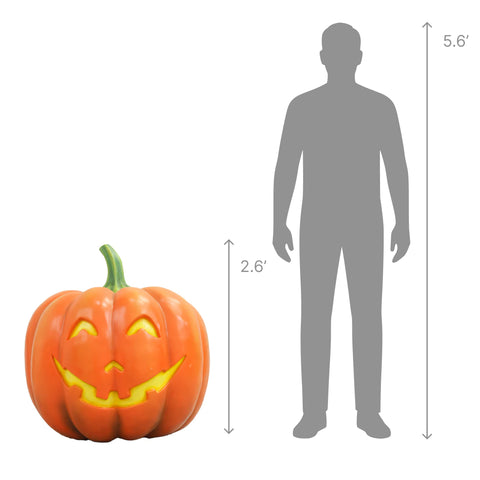 Huge Pumpkin Figure w/Lights, 31"