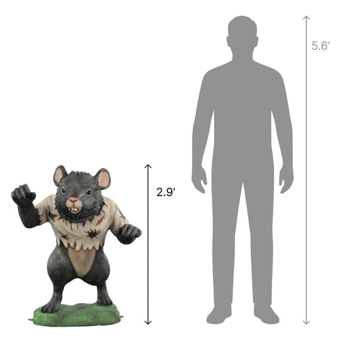 Large Mice Werewolf Figure w/Fiberglass, 35"