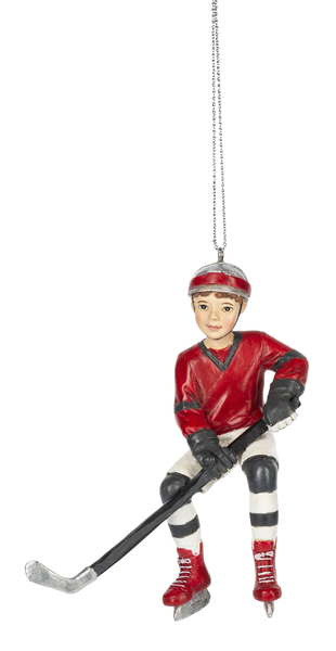 4"H Hockey Player Ornaments