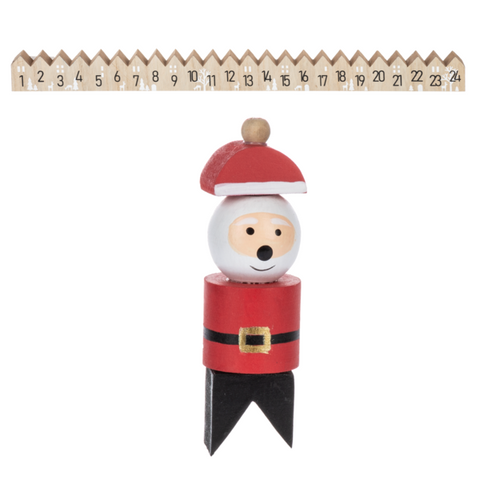 21.75" L Santa Countdown Calendar