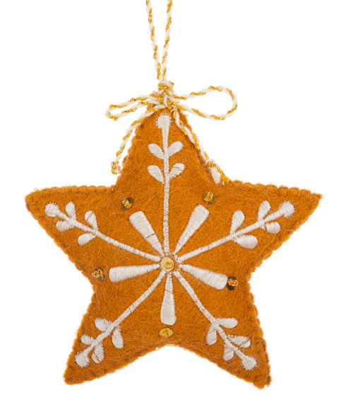 4"H Stitched Gingerbread Cookie Ornament