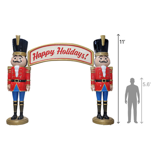 Large Fiberglass Nutcracker Archway Prop, 138"