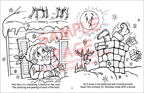 Twas the Night Before Christmas Top Lap Coloring Book