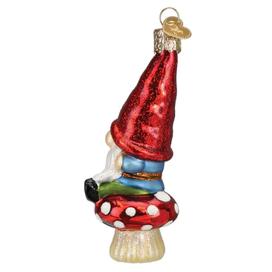Glass Garden Gnome Ornament