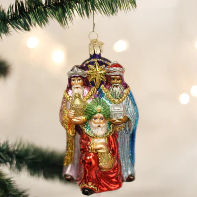 Three wise men as christmas ornaments