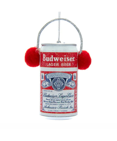 Lager beer Budweiser featuring as Christmas ornament
