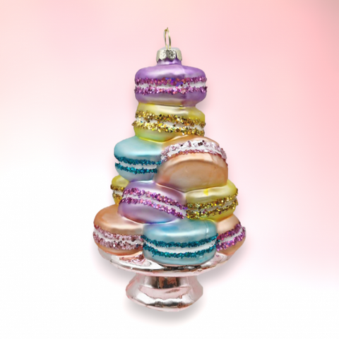 Macaron Stack on a Plate Ornament