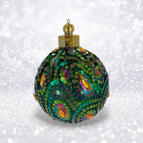 Sequin Peacock Ornament