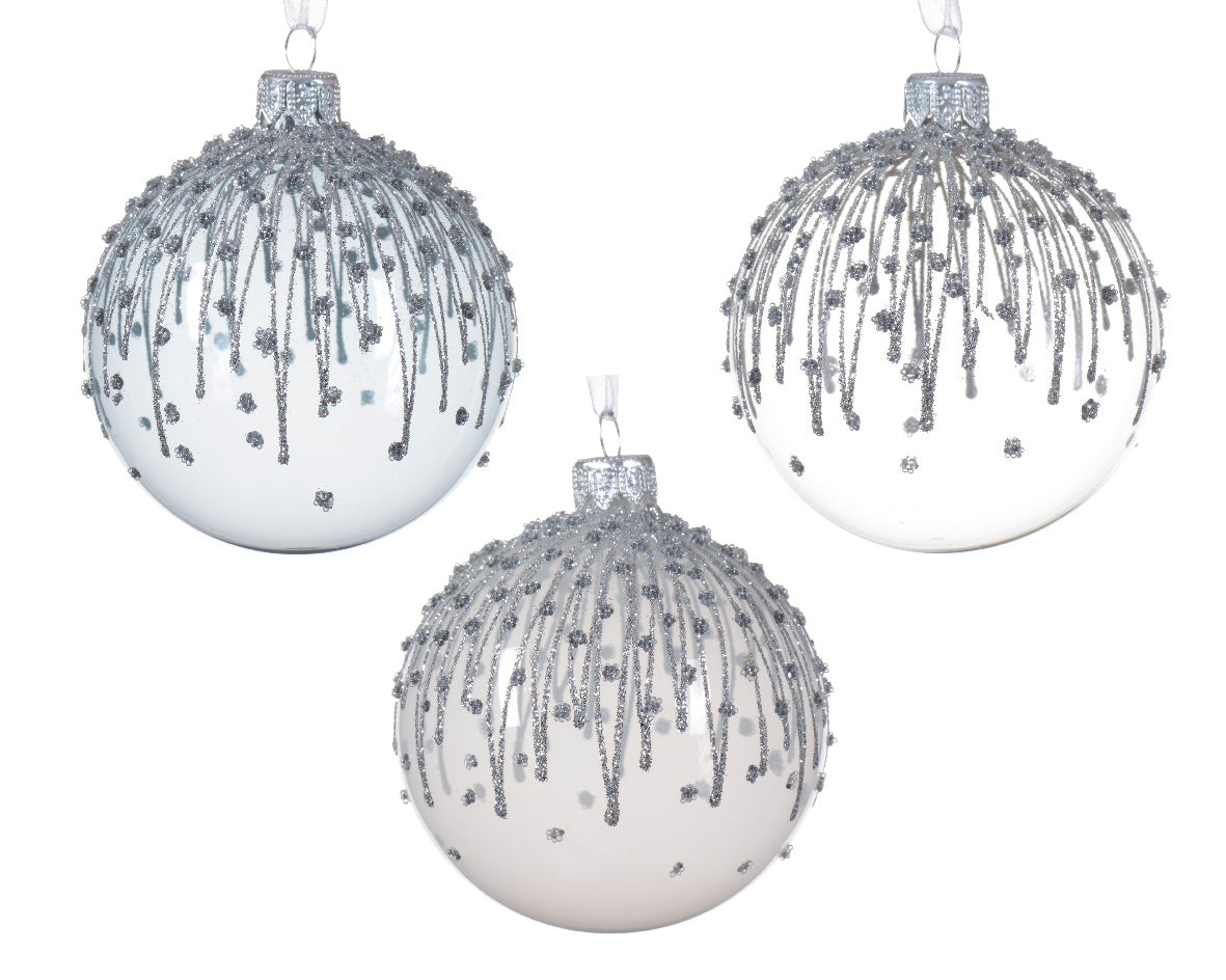 Clear Glass Ornament (3 colors available)