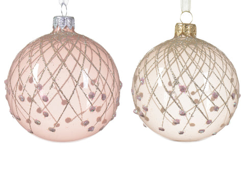 Glass ornaments (2 colors available)